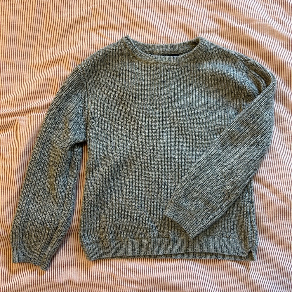 Zara Kids Gray Ribbed Sweater